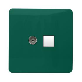 ART-TLP+TVDG  TV Co-Axial & Telephone Dark Green